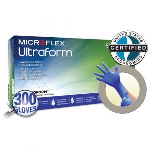 Microflex™ Ultraform™ Powder-Free Nitrile Exam Gloves 300/pk - LARGE