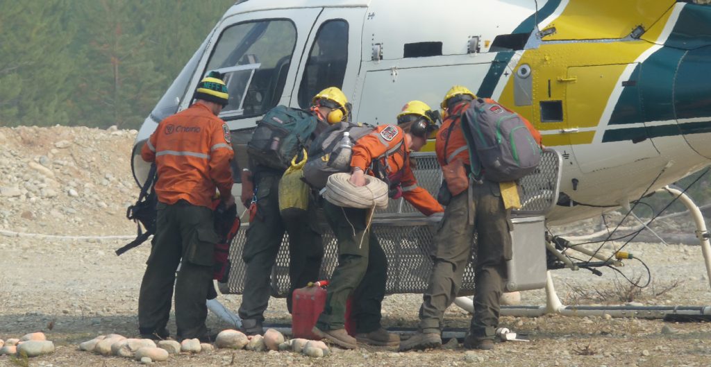 crew loading helicopter